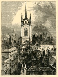 St. Dunstans-in-the-East, c1872 da Unbekannt