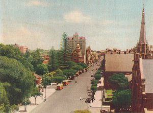 St. Georges Terrace, guardando a ovest, c1947