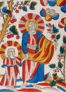 San Giuseppe e Gesù, suo figlio, che camminano mano nella mano, XVIII secolo da Unbekannt