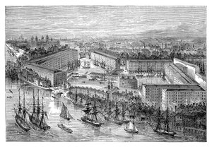 Docks di St Katherine, Londra, fine XIX secolo