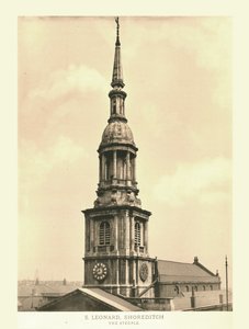 San Leonardo, Shoreditch, Il Campanile, metà-fine XIX secolo da Unbekannt
