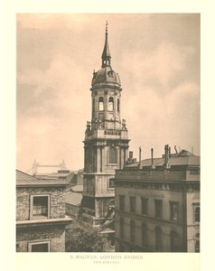 St Magnus, London Bridge, Il Campanile, metà-fine 19° secolo da Unbekannt