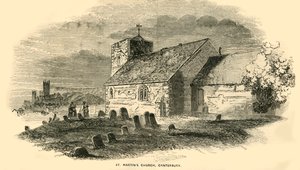 Chiesa di San Martino, Canterbury, Kent, c1850 da Unbekannt