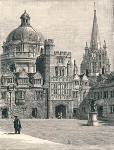 Chiesa di Santa Maria e il Radcliffe, dal quadrilatero, a Brasenose, 1896