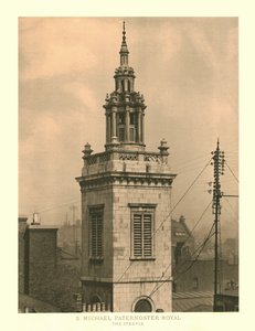 San Michele, Paternoster Royal, Il Campanile, metà-fine XIX secolo da Unbekannt