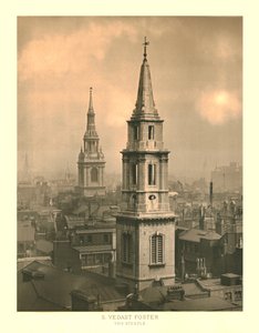 St Vedast Foster, Il Campanile, metà-fine XIX secolo da Unbekannt
