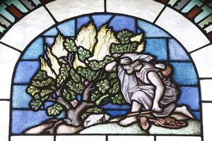 Vetrata: Mosè e il fuoco, Budapest, Ungheria