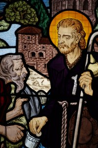 Vetrata nella chiesa di Saint-Honoré d