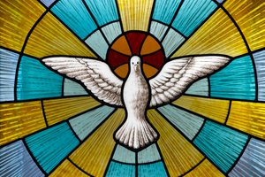 Vetrata nella chiesa dello Spirito Santo