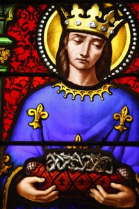 Vetrata nella chiesa di San Paolo, Lione: San Luigi che porta la corona di spine, Lione, Francia da Unbekannt
