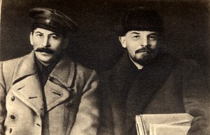 Stalin e Lenin, leader rivoluzionari bolscevichi russi, Mosca, Russia da Unbekannt