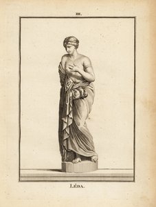 Statua di Leda, principessa etolica e regina di Sparta, sedotta da Zeus in forma di cigno