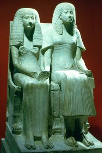 Statua di un marito e una moglie, egiziana, XVIII dinastia