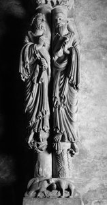 Statue di San Pietro e San Paolo scultura anonima. XIII-XIV secolo Cattedrale San Salvador de Oviedo, Spagna