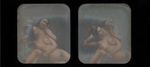 Vista stereografica di due donne nude