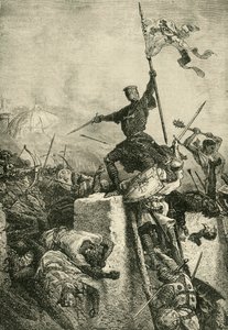 Assalto di Costantinopoli da parte di Baldovino, conte di Fiandra da Unbekannt