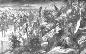 Assalto alla roccaforte di Sekukuni: Sir Garnet Wolseley incita gli Swazi, c1880 da Unbekannt