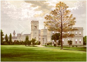 Stowlangtoft Hall, Suffolk, casa della famiglia Wilson, c1880