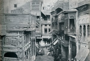 Strada a Lahore, la capitale del Panjab, c1942