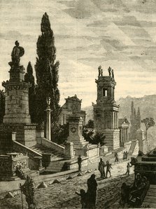 Strada delle tombe ad Atene, restaurata, 1890 da Unbekannt