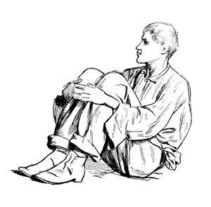 Studio di un uomo seduto, 1895