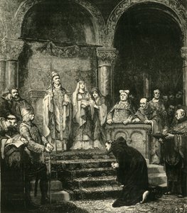 Sottomissione di Enrico IV a Canossa, 1077, 1890 da Unbekannt