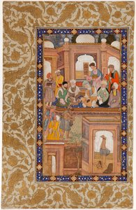 Riunione sufi. Miniatura da Nafahat al-Uns Breaths of Fellowship di Jami da Unbekannt
