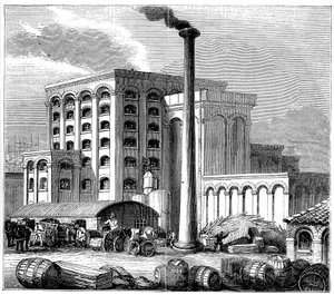 Raffineria di zucchero, Southampton, Inghilterra, aperta nel 1851 da Unbekannt