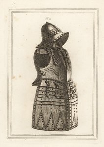Armatura nera di morione o archibugio