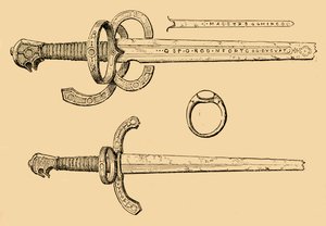 Spada, pugnale e anello di Re Giacomo IV di Scozia, 1897 da Unbekannt