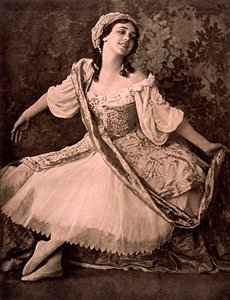 Tamara Karsavina, ballerina russa, nel balletto di Nikolai Tcherepnin Le Pavillon d