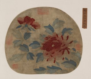Arazzo: peonie, Possibilmente dinastia Ming, 1368-1644 da Unbekannt