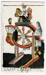 Carta dei Tarocchi della Ruota della Fortuna, Tarocchi Noblet, XVII secolo da Unbekannt