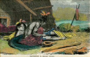 Tatuaggio di un capo Maori, fine XIX secolo