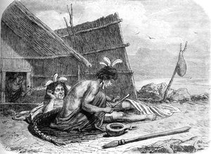 Tatuaggio di un capo Maori, c1880 da Unbekannt
