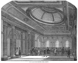 Sala di conteggio, National Bank of Scotland, Glasgow, c1860