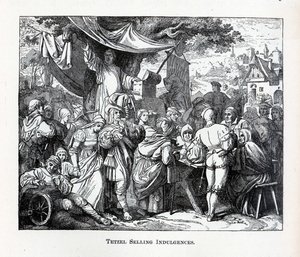 Tetzel che vende indulgenze, 1882