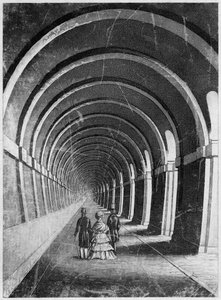 Tunnel del Tamigi, Londra, metà XIX secolo