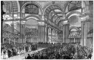 Servizio di ringraziamento nella Cattedrale di San Paolo, Londra, 1900 da Unbekannt