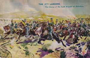 Il 17° Lancieri. La carica della Brigata Leggera a Balaclava, 1854 da Unbekannt