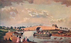 La chiatta di alloggio sul Canale di Paddington, 1801, 1904 da Unbekannt