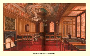 La sala del tribunale degli Aldermen, 1886