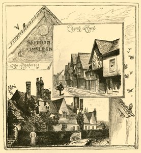Le Case di Carità, Audley End, e Church Street, Saffron Walden, 1898 da Unbekannt