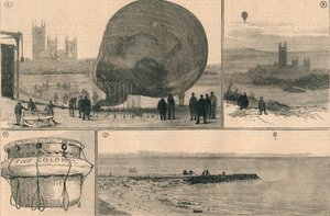 Il tentativo di viaggio in mongolfiera attraverso il Canale, 1882