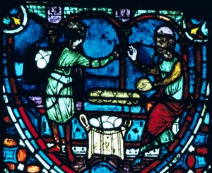 I fornai, vetrata, Cattedrale di Chartres, Francia