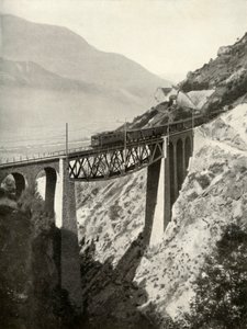 Il viadotto di Baltschieder sulla linea principale del Lotschberg, 1935-36 da Unbekannt