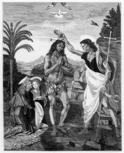 Il battesimo di Cristo, 1472-1475 1870 da Unbekannt