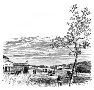 La caserma di Meerut, India, c1850s, 1888
