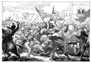 La battaglia di Gujerat, XIX secolo da Unbekannt