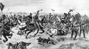 La battaglia di Azincourt, 25 ottobre 1415, 1910 da Unbekannt